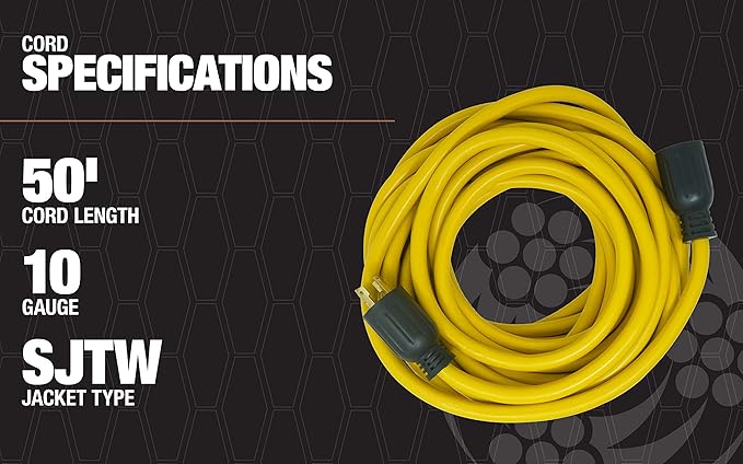 Southwire 10/4 50' STW 30A Generator Cord L14-30P/R