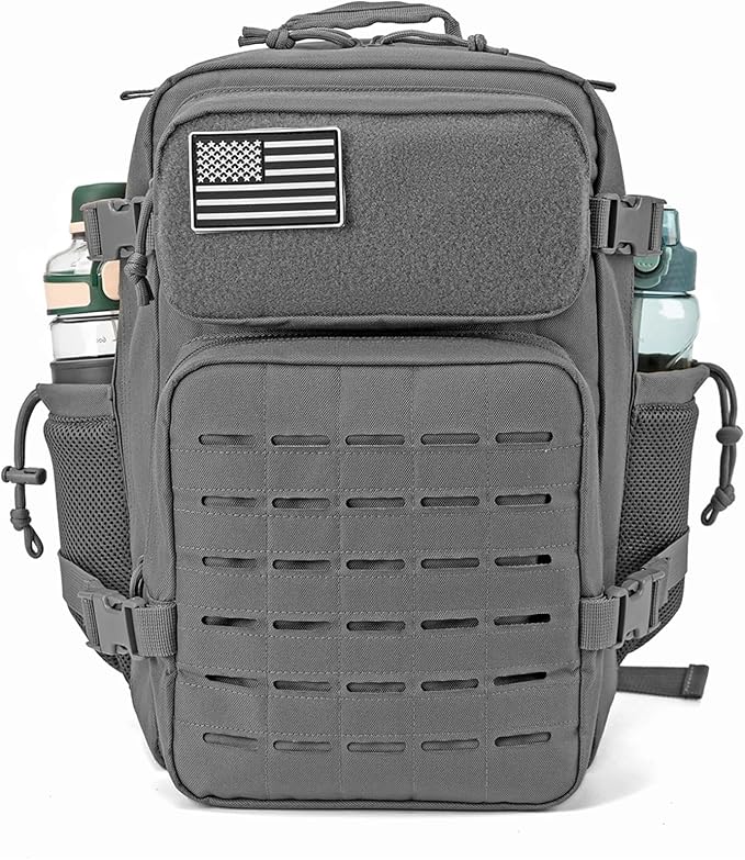 25L/45L Tactical Backpack for Men and Women Small School Outdoor Rucksack Survival Assault Bag Hiking Backpacks Back Pack(45L Green)