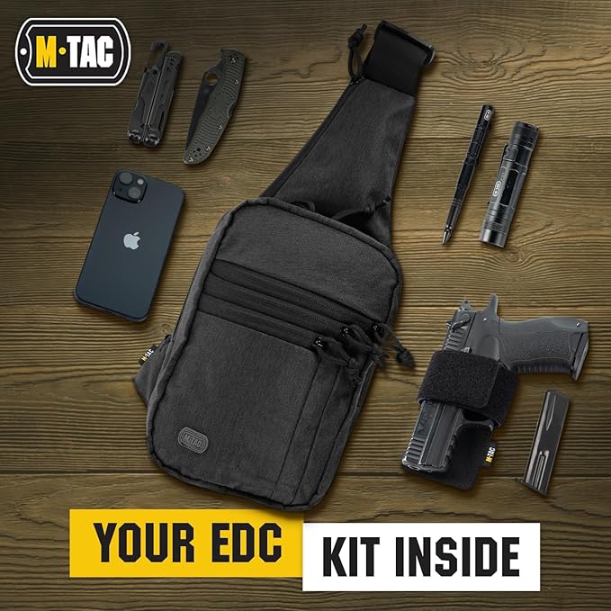 M-Tac CCW Sling Bag for Men &amp Women - EDC Shoulder Bag Tactical - Crossbody Concealed Carry Bag - Mens Chest Pack