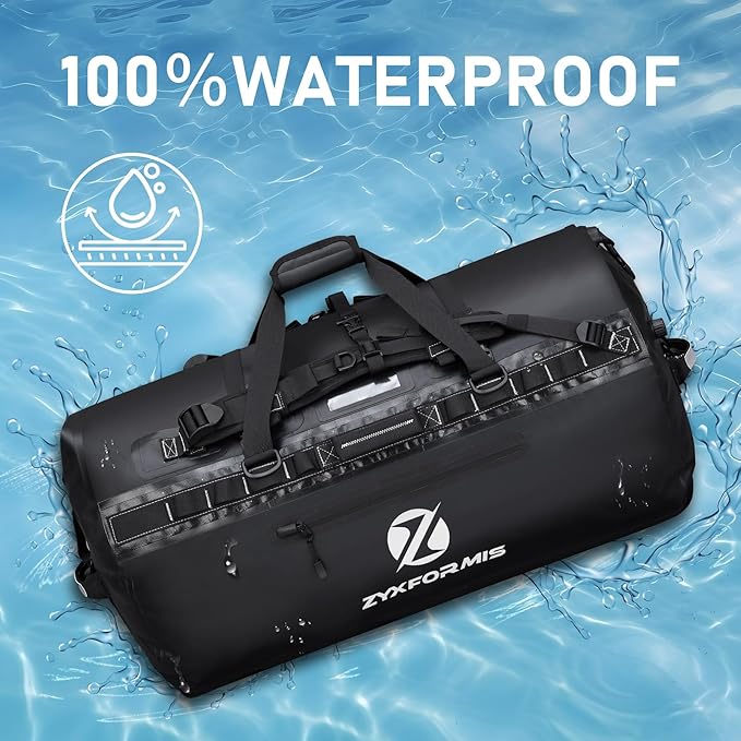 Waterproof Duffle Bag Large Marine Dry Bags Heavy Duty Adventure Travel Bag for Men and Women Waterproof Duffel Backpack for Kayaking Boating Hiking Camping Vacation 65L 110L 160L