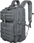 Military Tactical Backpack for Men Tactical Laptop Backpack with Molle Waterproof Army 3 Days Assault Pack &amp Bug Out Bag for Hiking (09-Gray)
