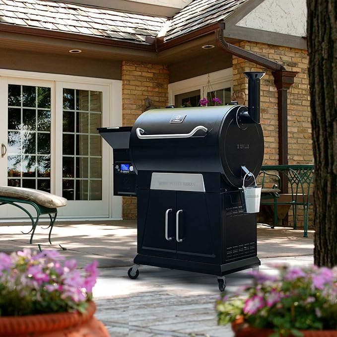 Z GRILLS Pellet Grill Smoker with PID 2.0 Controller 700 Cooking Area Meat Probes Rain Cover for Outdoor BBQ 700D3