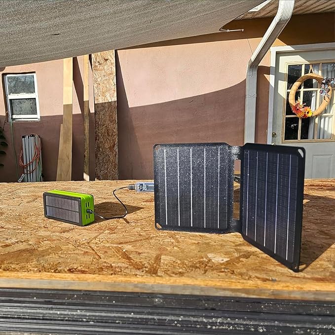 10W Solar Panels Portable (5V 2A Max)Foldable Solar Charger with USB-A Port for Cell PhoneIpadPower Bank Ip67 Waterproof Monocrystalline Silicon Solar Panels for Camping Outdoor Backpacking