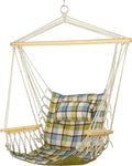 Backyard Expressions Reversible Hanging Rope Swing - Max 275 Lbs - Wooden Spreader Bar - for Any Indoor or Outdoor Spaces