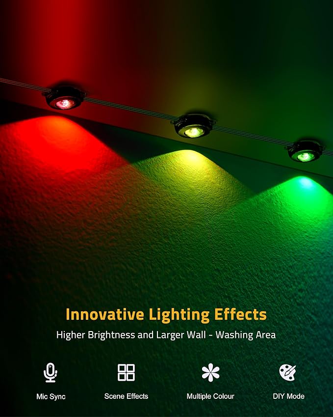 Permanent Outdoor Lights 111FT Smart Black Christmas Lights with App Control IP65 Waterproof Eternity Eaves Lighting with 72 RGB LED Lights for Outside Roofline Decor Party Holiday Xmas
