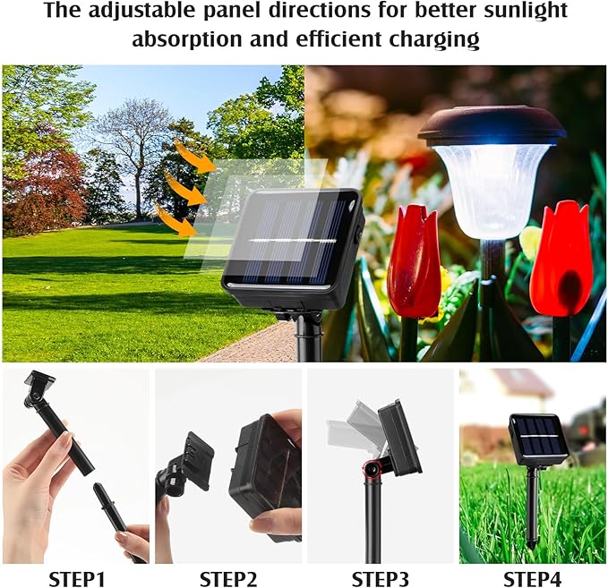 Tellegloww 6 Set Replacement Solar Panel 1.2v 600ma Replacement Parts for Solar Lights with 6.56ft Power Cord Waterproof Solar Panel for Outdoor Lights Solar Flower Lights Garden Landscape Patio Decor