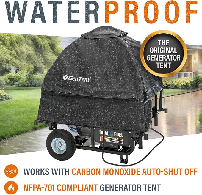 GenTent Open Frame Running Cover - Universal Adapter Kit Generator Tent (Onyx Original - Standard)