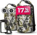 Earth Pak Waterproof Dry Bag - Roll Top Waterproof Camo 5L &amp Camo 20L