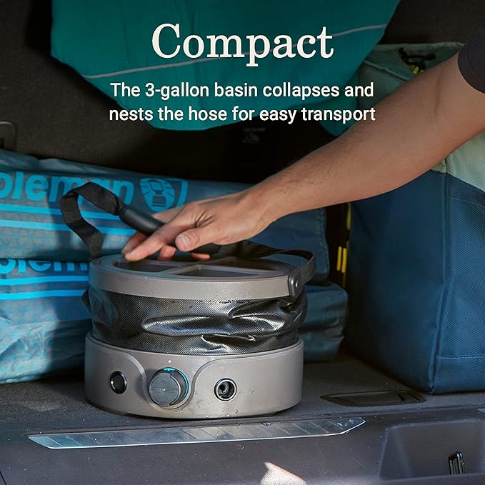 Coleman OneSource Rechargeable Outdoor Camping Gear: Camp Shower Cordless Vacuum Fan Speaker &amp Air Pump Options with Included Rechargeable Battery