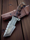 Poshland TR-1169Custom Handmade Damascus steel Tracker Knife - Limited Edition Knife
