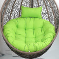 Egg Chair Cushion Hanging Basket Chair Pads Wicker Rattan Hanging Seat Cushions with headrest Pillow Washable for Indoor OutdoorA7126cm