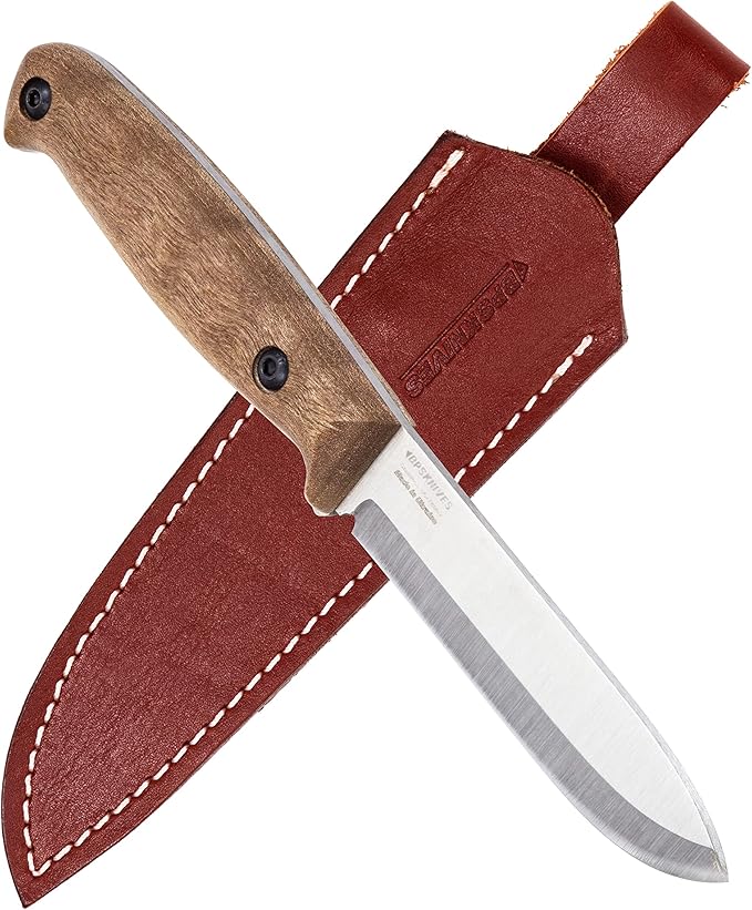 BPSKNIVES BS1FT SSH - Full-Tang Fixed-Blade Knife - Sharp Stainless Steel Bushcraft Knife With Sheath - Survival Compact Knife - Tactical Outdoor Camp Knives