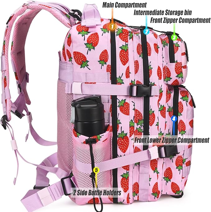 45L Tactical Backpack for Men Women Military Assault Pack with MOLLE Large 3 Day Bug Out Bag for Hiking Camping