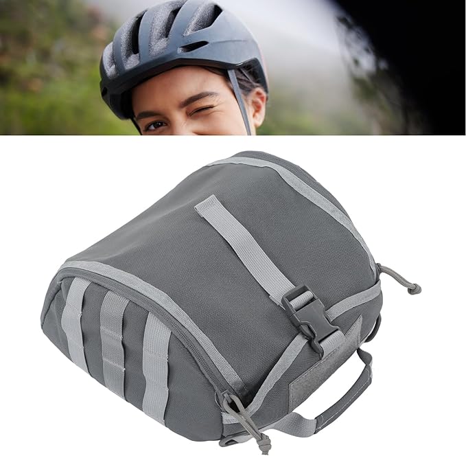 Tactical Helmet Bag PackCamping Helmet Bag Canvas Scratch Prevention Adjustable Helmet Storage Bag for Hard Hats Helmet Khaki