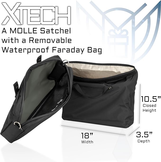 Xtreme Sight Line ~ G CUBƎ 100 Faraday Bag + XTECH Faraday Bag Combo for Medium to Large Generators ~ Protects Against EMP/CME/EMF/RF ~ Diamond Form Farday Lined Interior ~ Safety Orange Combo