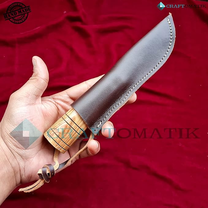 Medieval Knife | Handmade Viking Knife | Celtic Knife for Garden and Camping with Leather Bag | LARP | HFK23