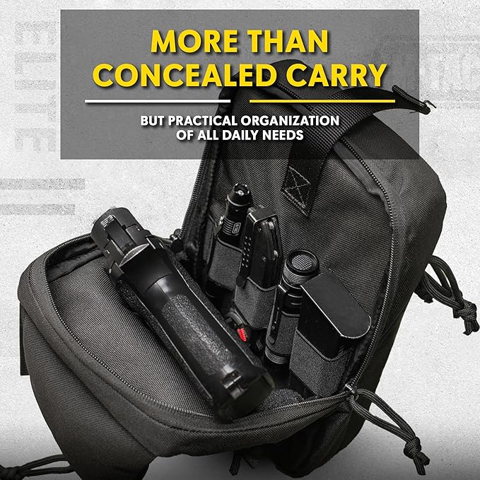 M-Tac CCW Sling Bag for Men &amp Women - EDC Shoulder Bag Tactical - Crossbody Concealed Carry Bag - Mens Chest Pack