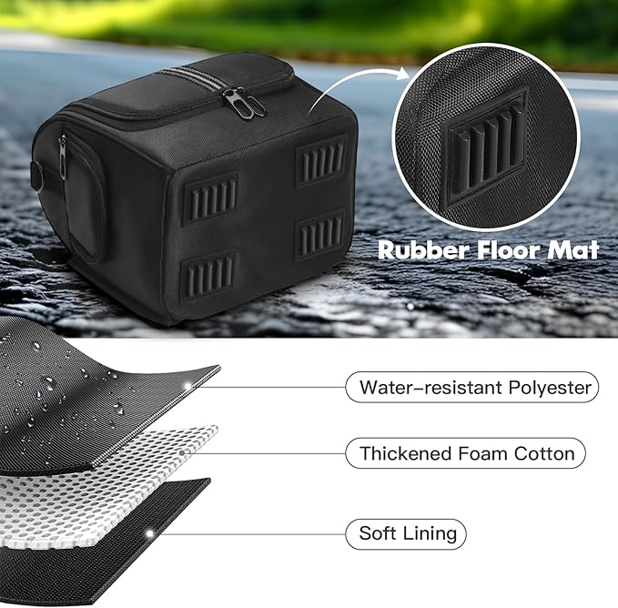 Portable Power Station Carrying Case Bag Compatible with Anker 521 Power Station Generator Protective Shoulder Bag Cover with Pocket for Outdoor Travel Camping Charging Accessories