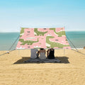 ALAZA Green Dinosaurs Dino Beach Tent Sun Shelter UPF50+ Protection Beach Shade Canopy w/ 4 Sandbags for Outdoor Camping Fishing Backyard Fun Picnic 10x9 ft