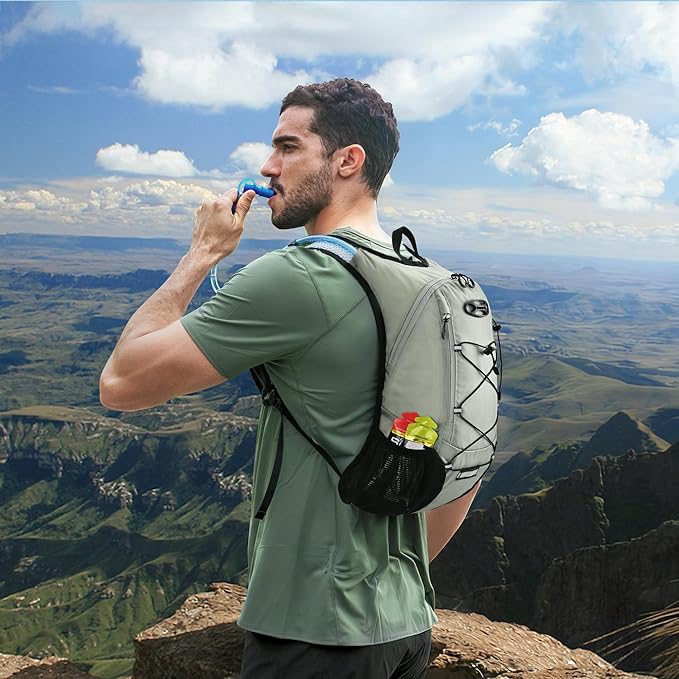 Lightweight Hydration Backpack Running Backpack with 2L Water Bladder Hydro Water Daypack for Cycling Hiking Rave for Men Women