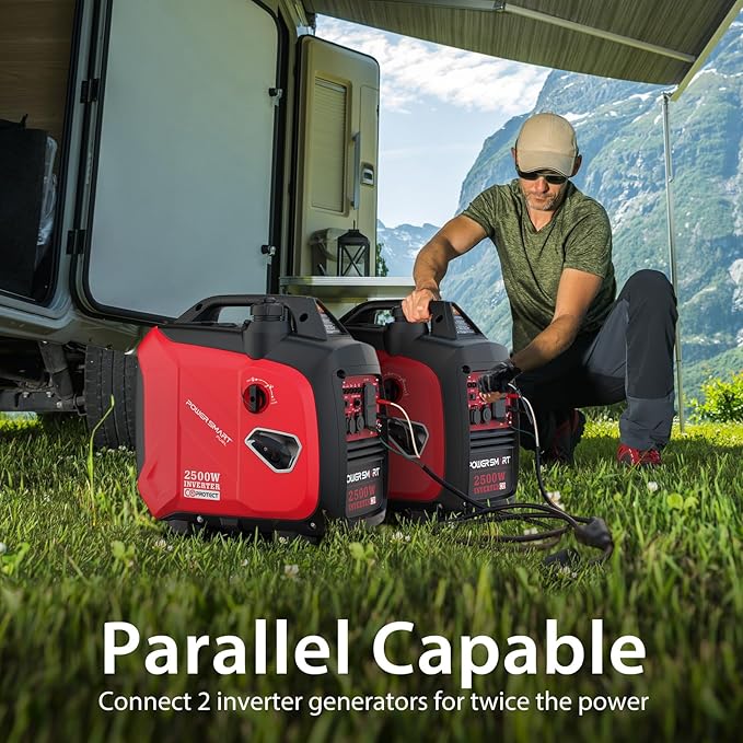 PowerSmart 2500-Watt Portable Inverter Generator Quiet for Camping