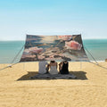 ALAZA Pink Rose Flowers Beach Tent Sun Shelter Portable Canopy Sunshade for Outdoor Camping Picnics Backyard Fun 10x9 ft