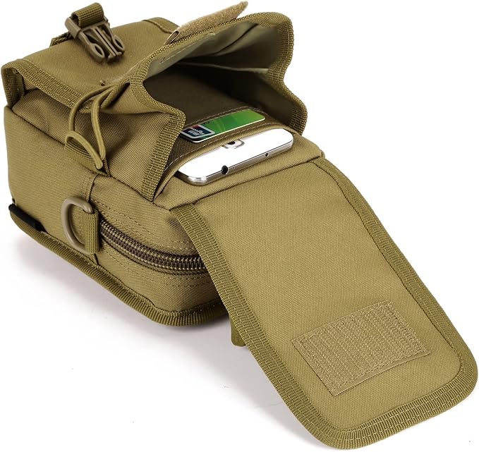 Huntvp Military Tactical Compact MOLLE EDC Utility Gadget Gear Tools Organizer Pouch with Shoulder Strap