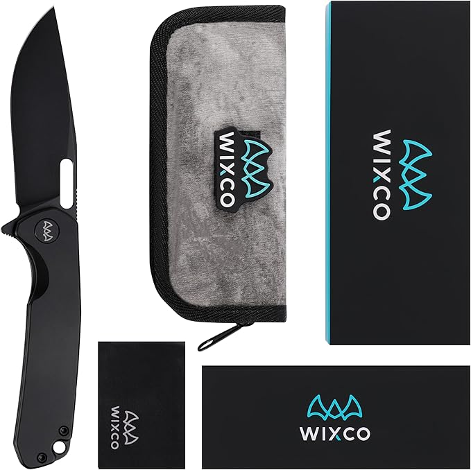 Pocket Knife 3.3 Folding Knife Premium 14C28N Blade with Aluminum Handle Pocket Clip EDC Knife for Camping Hunting Hiking Survival and Outdoor Activities