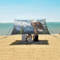 ALAZA Eagles on Tree Mountains Forest Beach Tent Sun Shelter Portable Canopy Sunshade for Outdoor Camping Picnics Backyard Fun 10x9 ft