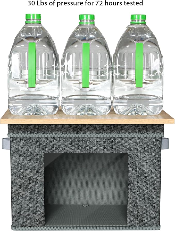Univivi Foldable Fabric Storage Boxes Large Storage Bins with Lids [4-Pack] Collapsible Storage Cubes Organizer Containers Organization Baskets for Home Bedroom Closet (Black 17”x 12” x 12”)