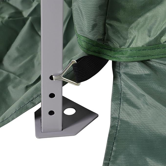 10x10 All-in-One Pop Up Tent Featuring Ventilated Mesh Walls Adjustable Height and Compact Carry Bag with Storage Compartment