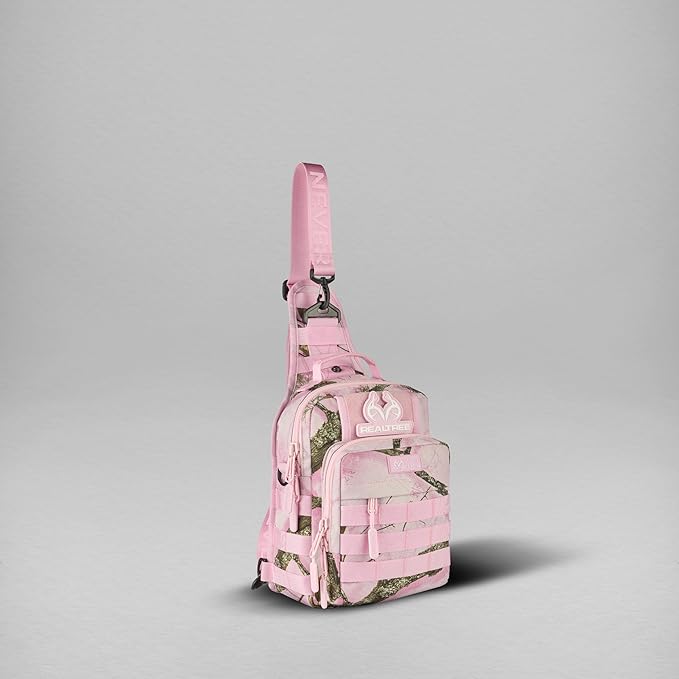 WOLFpak 9L Tactical Sling Bag| (Realtree APX Flushing Pink) | Concealed Carry CCW Backpack | Military Crossbody EDC Daypack Molle Chest Shoulder Pack