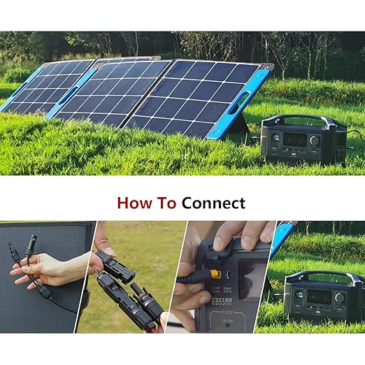Solar Connector to XT60 Adapter Extension Cable Solar Panel 60W 110W 160W 220W 400W Compatible with Anker Powerhouse ECOFLOW River Delta Rockpals Solar Generator 11Ft