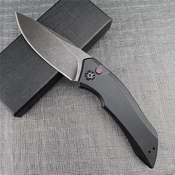 3.3'' 9Cr13MoV Steel Blade T6 Aviation Aluminum Handles Button Opening Speed Safe Assisted Outdoor Survival Knife EDC Hunting Tool Folding Pocket Knife with Clip