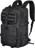 40L Military Tactical Backpack for Men Tactical Laptop Backpack with Molle Waterproof Army 3 Days Assault Pack &amp Bug Out Bag for Hiking (09-Black)