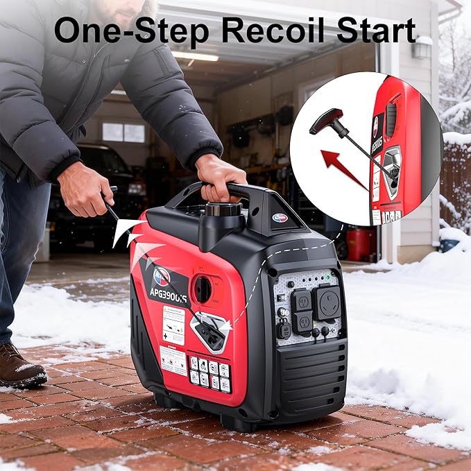 All-Power 3300W Portable Inverter Generator: Quiet Small Gasoline Generator RV Ready CO-Sensor ECO Mode EPA Compliant 4-Stroke 143cc Gas Powered Emergency Backup for Outdoor Camping Home Use