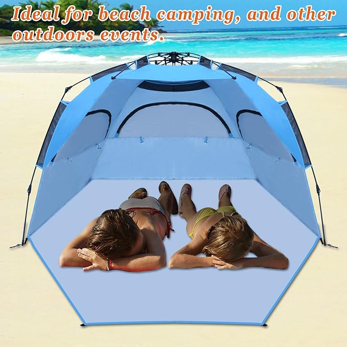 Strong Camel Beach Canopy Sun Shade Shelter Camping Pop Up Tent Outdoor Portable Waterproof W Carry Bag