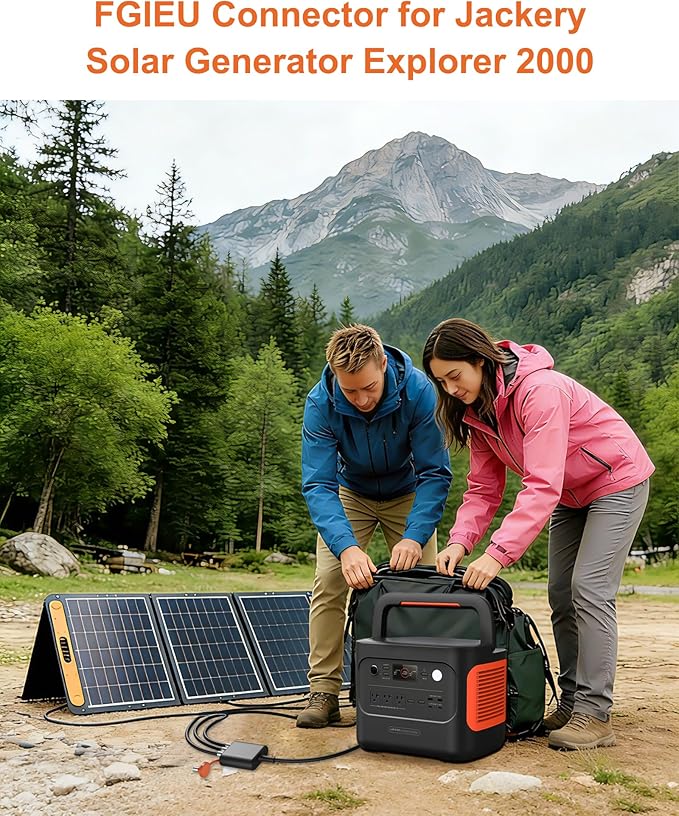 Connector for Jackery Solar Generator Explorer 3000 2000 1000 Portable Power Station and for SolarSaga 200W Solar Panel