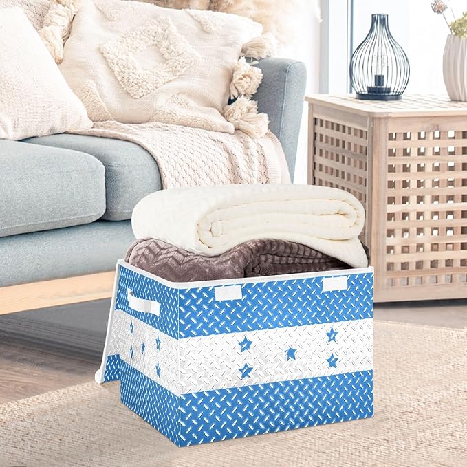Honduras Flag Honduran National Blue Storage Containers with Lids Stackable Tote Storage Storage Box with Lids for