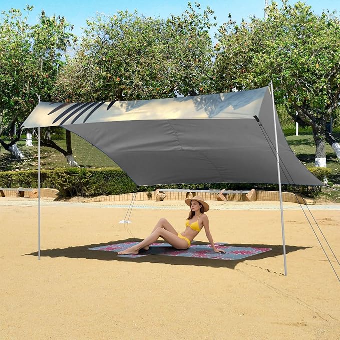 ALAZA Eagles Soars Over The Mountains Beach Tent Sun Shelter Portable Canopy Sunshade for Outdoor Camping Picnics Backyard Fun 10x9 ft