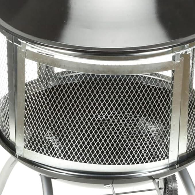 Four Seasons Courtyard Outdoor Fire Pit with Sliding Door and Top Lid 28