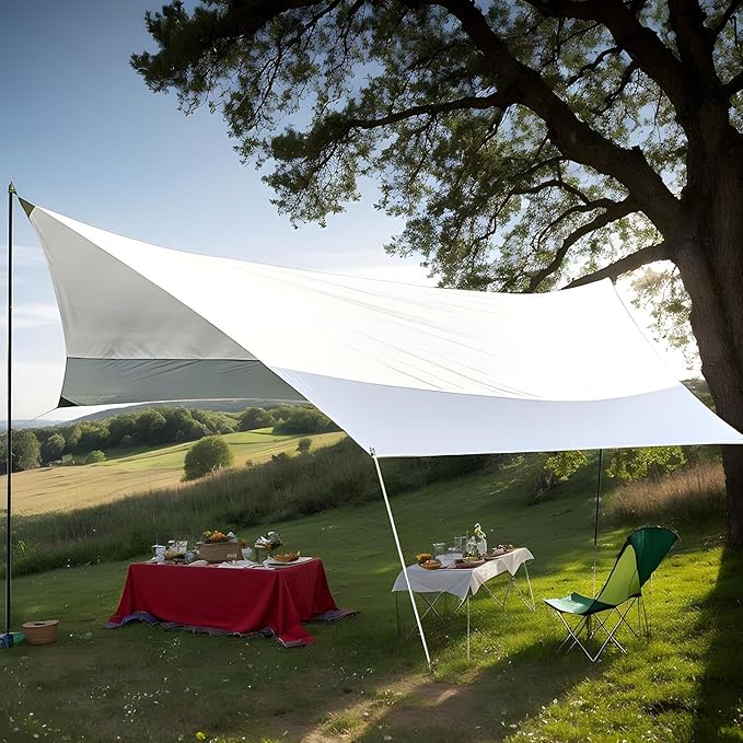 Beach Shade Canopy - 5.2x4.5m Outside Sun Protection Shelter | Outdoor Awning Shelterfor Beach Picnic Fishing Backyard Garden Patio Lawn