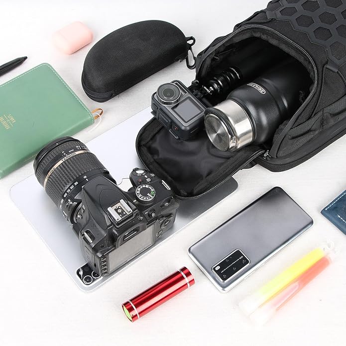 Tactical Crossbody Bag Men'S Chest Bag Lightweight Waterproof Riding Sports Leisure Shoulder Bag