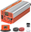 5000W Pure Sine Wave Inverter DC 12V to AC 120V Converter Off-Grid Solar Power Inverters with Built-in 4 USB Ports Hardwire Port Remote Controller for Vehicles Truck RV Home