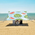 ALAZA Watermelon Blue Background Pattern Beach Tent Sun Shelter Portable Canopy Sunshade for Outdoor Camping Picnics Backyard Fun 10x9 ft