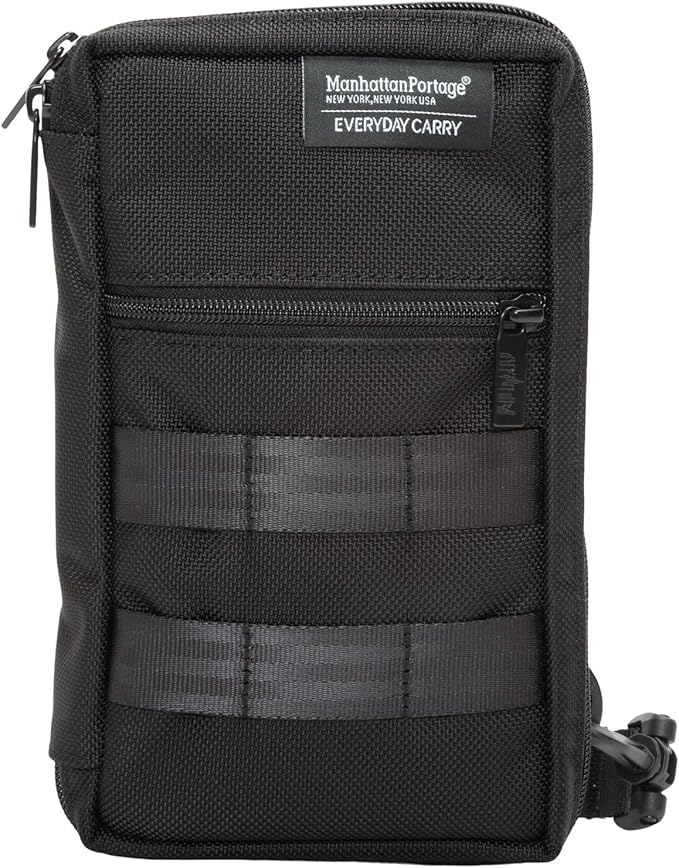 Manhattan Portage x Everyday Carry Atlas Sling V2 Hybrid Gear Organizer Pouch Sling Bag Constructed From Heavy Duty 1680D Cordura Ballistic Nylon (Black)
