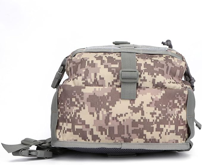 Outdoor Tactical Bag Fishing Military Sport Bag Pack Sling Shoulder Backpack for Every Day Carry (ACU)