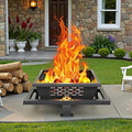 36 Inch Fire Pit for Outside Outdoor Wood Burning Firepit with Poker Heavy Duty Fire Pit for Camping Backyard Patio