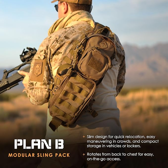 Evac Plan-B(TM) Sling Pack w/ MOLLE by Hazard 4(R) - Black
