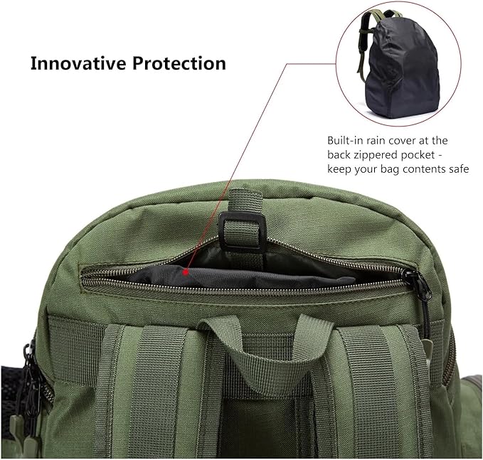 Genérico Compatible For Bag Tackle Backpack Lightweight Tactical Box Multifunctional(Green)